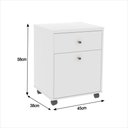 Ver imagem 3 de Conjunto Escritório 2 Peças - Mesa e Gaveteiro Berlin Vianossa - Branco