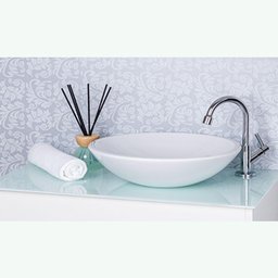 Cuba Branca Redonda Para Banheiro 35cm X 8cm - 1