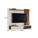 Ver imagem 2 de Home Suspenso Vegas 1,60m Tvs 65'' Nichos Painel Lateral Ripado com Porta Basculante - Perola