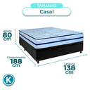Ver imagem 3 de Conjunto Cama Box Bau Blindado Casal + Colchão Molas Ensacadas Blue Paropas