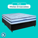 Ver imagem 4 de Conjunto Cama Box Bau Blindado Casal + Colchão Molas Ensacadas Blue Paropas