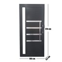 Ver imagem 5 de Porta Pivotante de Alumínio 210 X 100cm com Visor, Friso e Fechadura Digital Linha 30 Direita