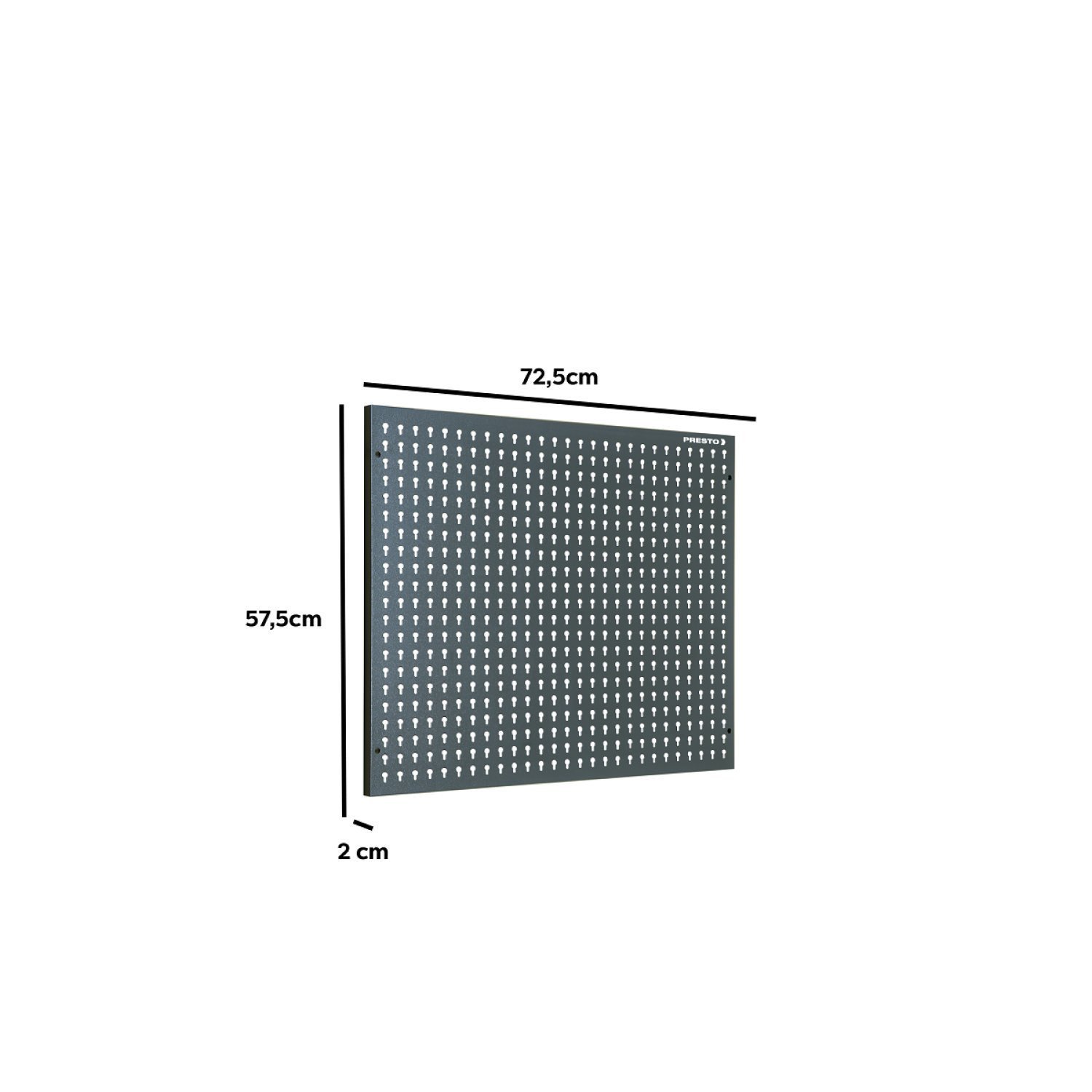 Painel para Ferramentas em aço 725 x 575 mm com 24 Ganchos Plásticos Presto  - 3