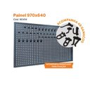 Ver imagem 2 de Painel para Ferramentas em aço 970 x 640 mm com 48 Ganchos Plásticos Presto