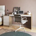 Ver imagem 1 de Mesa Escrivaninha 176,5x78,5cm com 3 Gavetas Mel/Branco BDI98