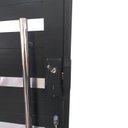 Ver imagem 6 de Porta Pivotante de Alumínio 210 x 120cm com Visor, Friso e Fechadura Digital Linha 30 Direita Preto Esquadrias Bergamo