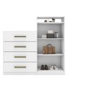 Ver imagem 2 de Cômoda de Quarto Áurea C/ 2 Portas 4 Gavetas e Pés Amendola/off White - Demóbile