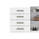 Ver imagem 3 de Cômoda de Quarto Áurea C/ 2 Portas 4 Gavetas e Pés Amendola/off White - Demóbile