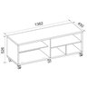 Sapateira Recamier porta basculante com rodízios Estilo - 7