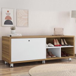 Sapateira Recamier porta basculante com rodízios Estilo - 5