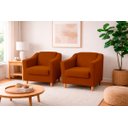 Ver imagem 6 de Kit com 2 Poltronas Reforçada e Confortável Tilla Linho