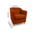 Ver imagem 5 de Kit com 2 Poltronas Reforçada e Confortável Tilla Linho