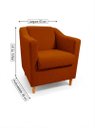 Ver imagem 5 de Kit com 2 Poltronas Reforçada e Confortável Tilla Linho