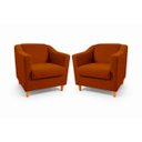 Ver imagem 1 de Kit com 2 Poltronas Reforçada e Confortável Tilla Linho