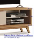 Ver imagem 4 de Rack para TV até 75 Polegadas 180cm Pés em Madeira Maciça 'S Nobre 2 Gavetas Marrom