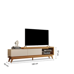 Rack para Tv's até 75 Polegadas Nobre 180cm 2 Gavetas - 3