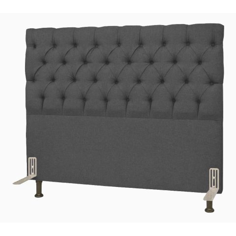 Cabeceira Para Cama Box Queen 1,6 M Lisboa:Suede Cinza Escuro
