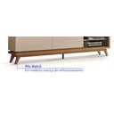 Ver imagem 5 de Rack para TV até 84 Polegadas 220cm Pés em Madeira Maciça 'S Nobre 2 Gavetas Marrom