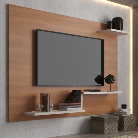Painel para TV até 42 Polegadas 110CMX90CM Prateleira Denver Marrom