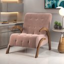 Ver imagem 1 de Poltrona do Papai em Veludo Pés em Mdf Garden