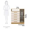 Cômoda 1 Porta 5 Gavetas 100% Mdf Nemésia Espresso Móveis - 4