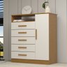 Cômoda 1 Porta 5 Gavetas 100% Mdf Nemésia Espresso Móveis - 1