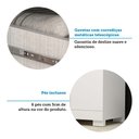 Ver imagem 5 de Cômoda 2 Portas 5 Gavetas 100% MDF 120cm Coleus Espresso Móveis Branco