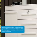 Ver imagem 7 de Cômoda 2 Portas 5 Gavetas 100% MDF 120cm Coleus Espresso Móveis Branco