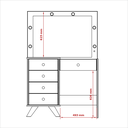 Ver imagem 6 de Penteadeira Camarim Mel Off White- Patrimar Móveis