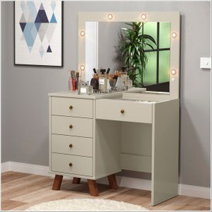 Penteadeira Camarim Mel Off White- Patrimar Móveis