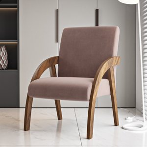 Poltrona Decorativa Veludo Duda Espresso Móveis