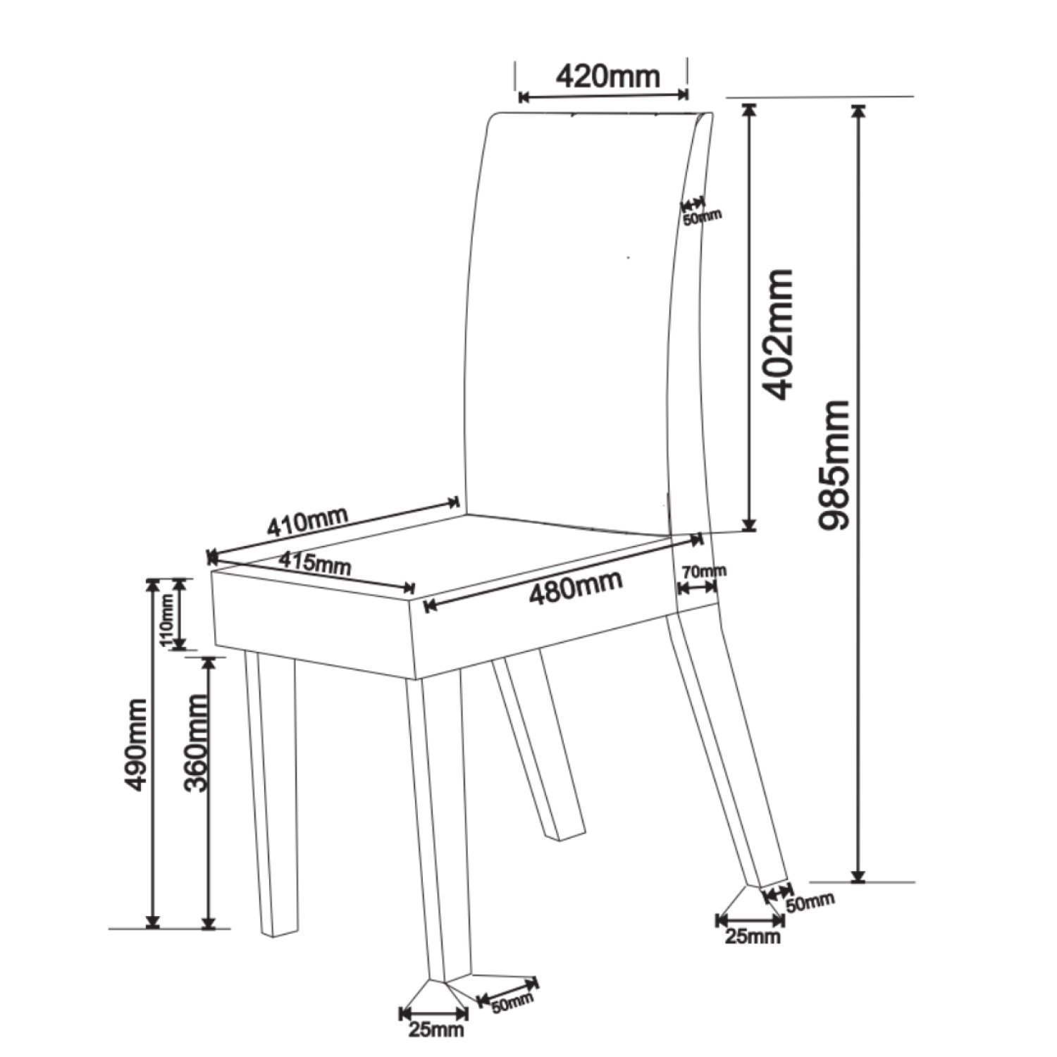 Conjunto Sala de Jantar Mesa Livia 160x80cm Tampo Vidro/mdf com 6 Cadeiras Venus - 4