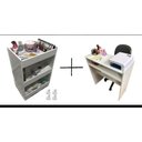 Ver imagem 1 de Kit Manicure Carrinho Auxiliar + Mesa da Manicure apoiador multiuso