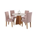 Ver imagem 2 de Conjunto Mesa de Jantar Redonda 90cm Spirit com 4 Cadeiras Rosa/Mel/Blonde
