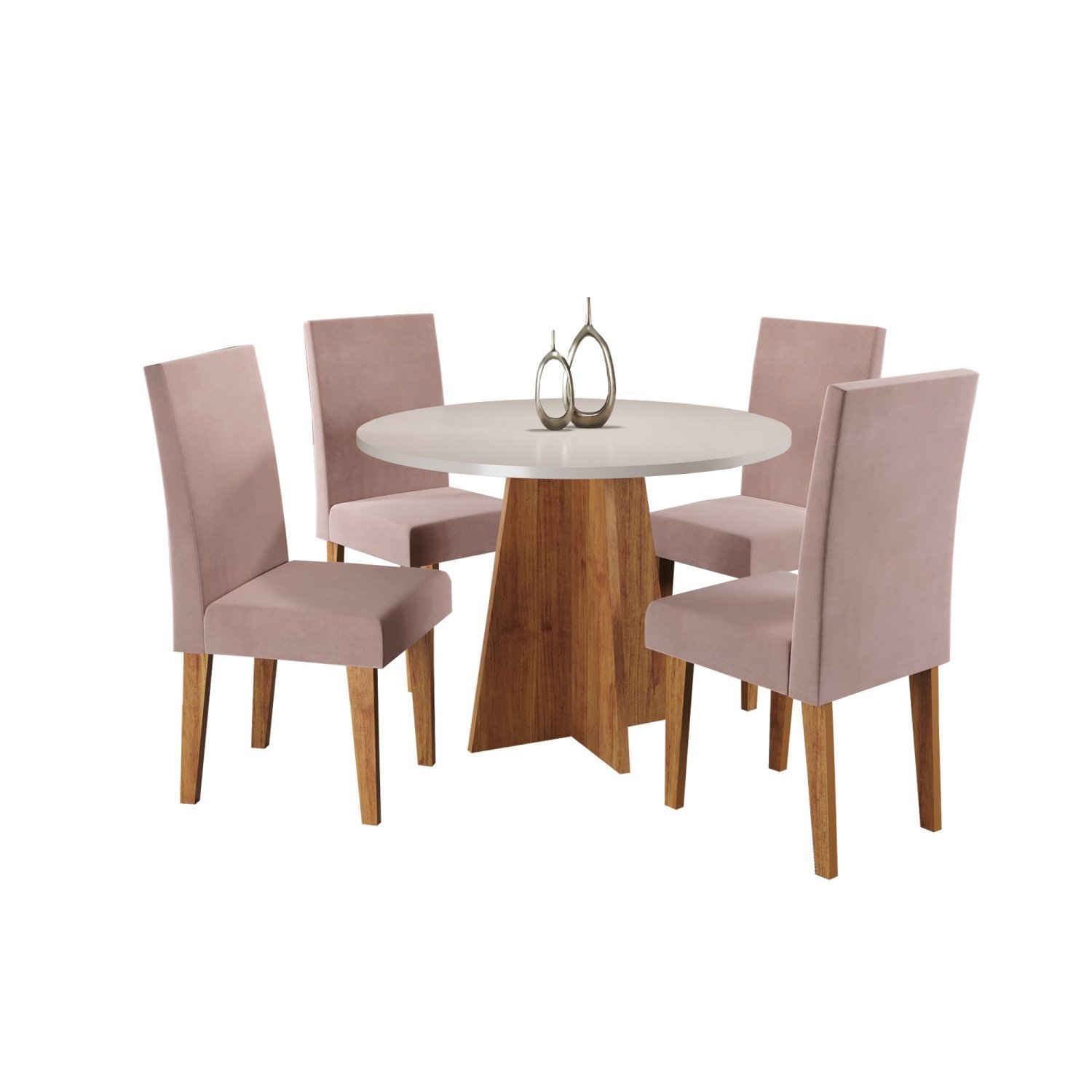 Conjunto Mesa de Jantar Redonda 90cm Spirit com 4 Cadeiras - 2