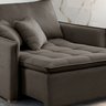 Poltrona Cama  em Madeira Eucalipto 110 cm Detroid Yescasa Veludo  - 9