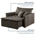 Ver mais imagens de Poltrona Cama em Veludo Marrom Detroid 110cm Yescasa