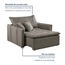 Ver imagem 4 de Poltrona Cama em Veludo Bege Escuro Detroid 110cm Yescasa