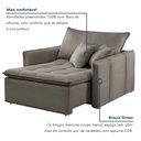 Ver imagem 7 de Poltrona Cama em Veludo Bege Escuro Detroid 110cm Yescasa