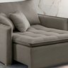 Poltrona Cama em Madeira Eucalipto 110 cm Detroid Yescasa Veludo   - 9