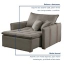 Ver mais imagens de Poltrona Cama em Veludo Bege Escuro Detroid 110cm Yescasa