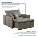 Ver imagem 4 de Poltrona Cama em Madeira Eucalipto 110 cm Detroid Yescasa Veludo