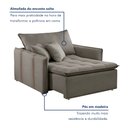 Ver imagem 2 de Poltrona Cama em Madeira Eucalipto 110 cm Detroid Yescasa Veludo