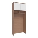 Ver imagem 1 de Guarda Roupa Modulado Ponte 2 Portas 2450x1000mm Setiba Plus Rimo Carvalho/branco