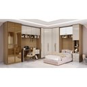 Ver imagem 3 de Guarda Roupa Modulado Ponte 2 Portas 2450x1000mm Setiba Plus Rimo Carvalho/branco