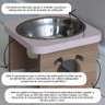 Comedouro Elevado Pet para Cachorro Mdf Colors - Inox - Rose - 3