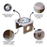 Comedouro Elevado Pet para Cachorro Mdf Colors - Inox - Rose - 4