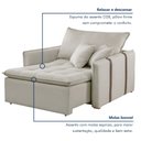 Ver imagem 7 de Poltrona Cama em Veludo Bege Claro Detroid 110cm Yescasa