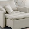 Poltrona Cama em Madeira Eucalipto 110 cm Detroid Yescasa Veludo   - 9