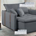 Ver mais imagens de Poltrona Cama em Madeira Eucalipto 110 cm Detroid Yescasa Veludo 